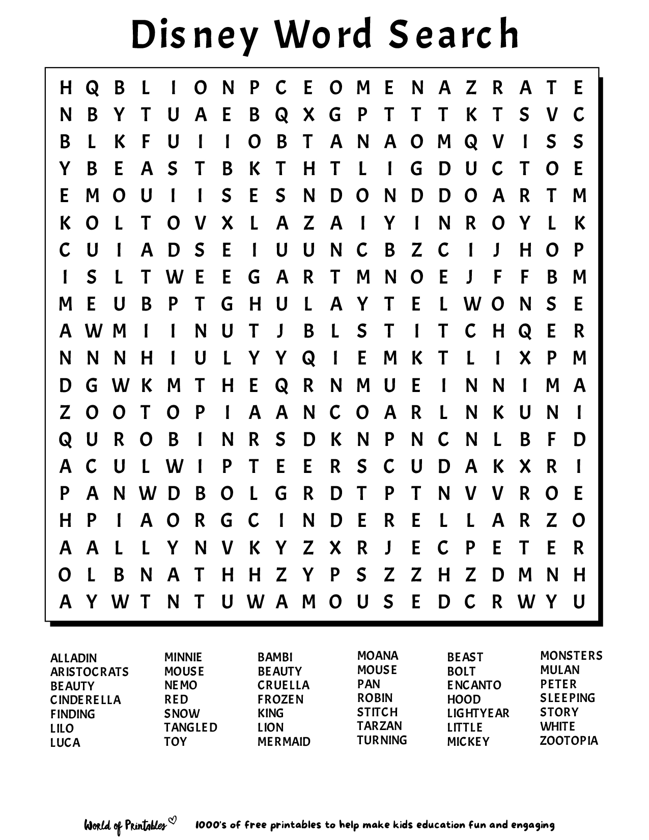 Printable Word Search | World Of Printables - Worksheets Library with Free Printable Word Games