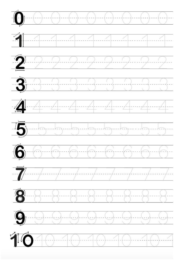 Printable Worksheets For Tracing Letters & Numbers with Free Printable Tracing Letters And Numbers Worksheets
