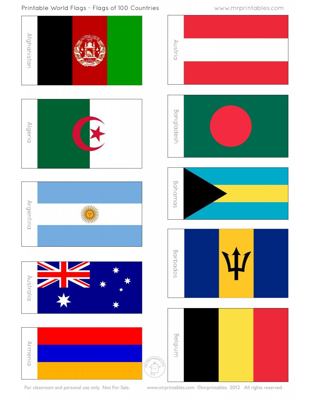 Printable World Flags - Mr Printables regarding Free Printable Pictures Of Flags Of The World