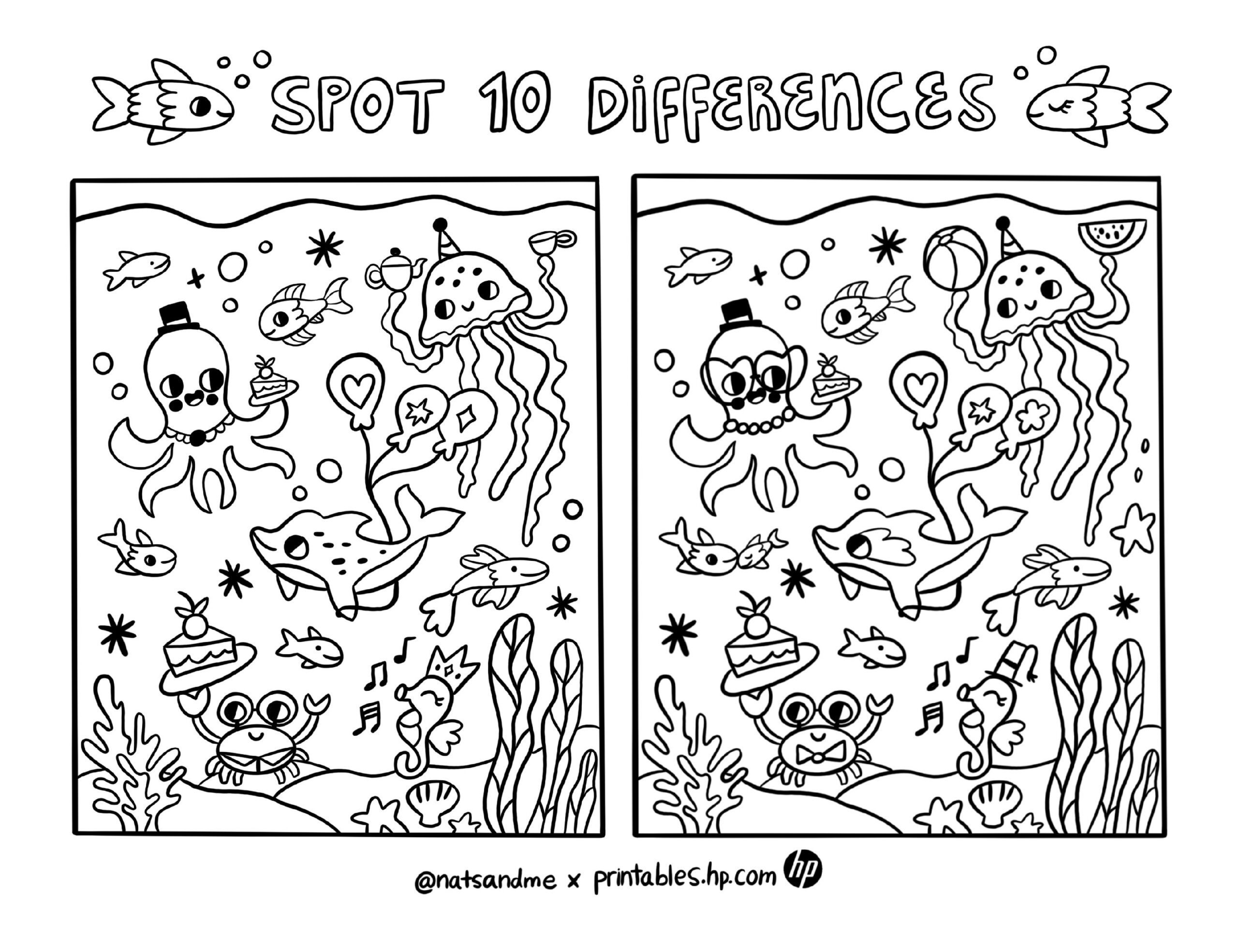 Printables - Free Coloring Pages & Learning Worksheets | Hp within Free Printable Spot The Difference Worksheets