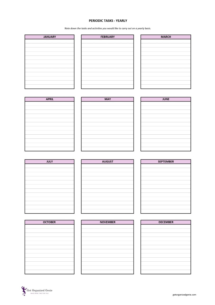Printables To Organize Your Life - Worksheets Library inside Free Printable Forms For Organizing