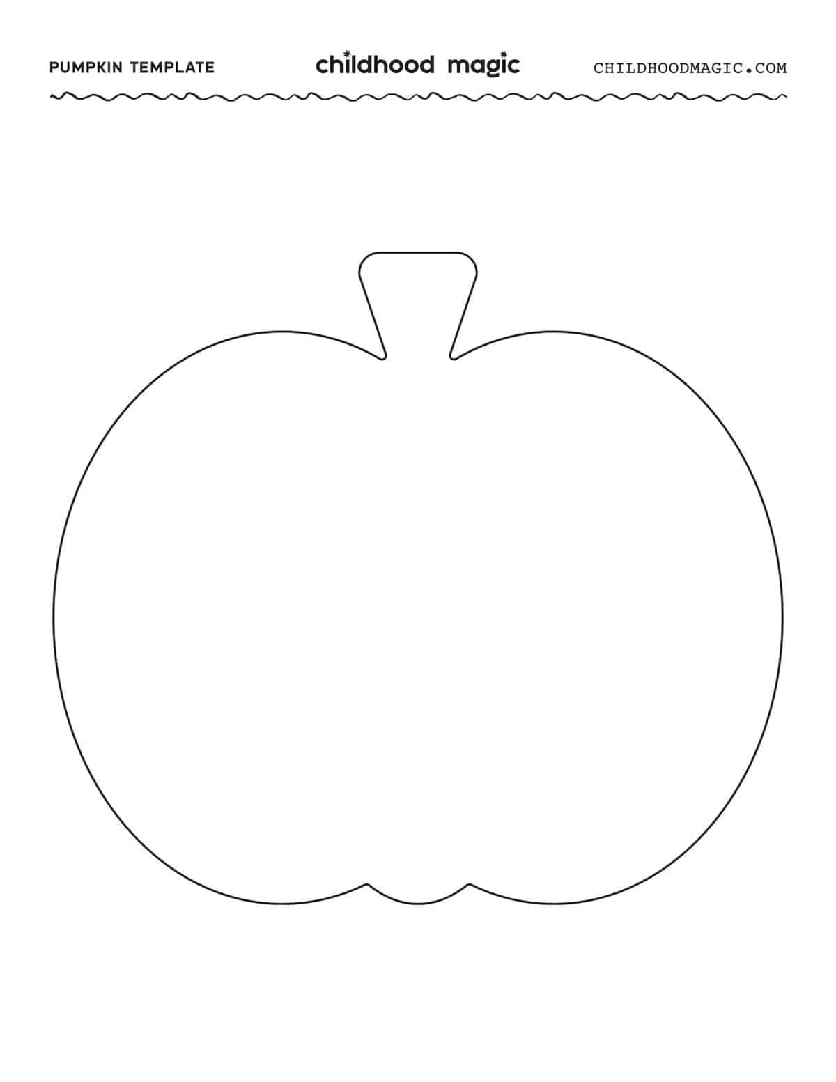 Pumpkin Outline - Childhood Magic throughout Pumpkin Patterns Free Printable