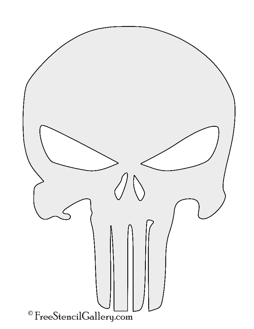 Punisher Skull Symbol Stencil | Free Stencil Gallery - Worksheets pertaining to Skull Stencils Free Printable