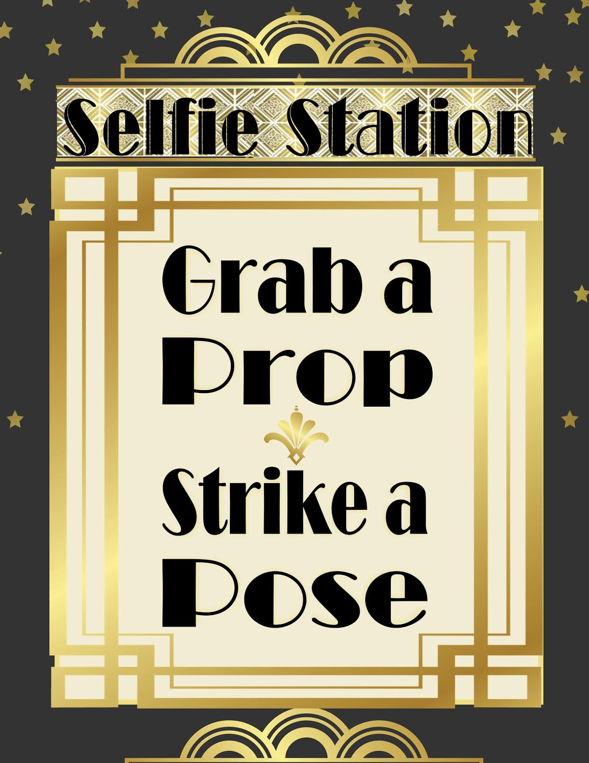 Puttin' On The Ritz: Roaring 20'S Photo Booth Printables - Amy with regard to Selfie Station Free Printable