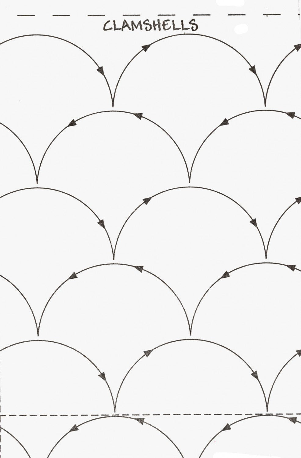 Quilt Pattern On A Roll Stipples Made Easy Large Clamshells 307 9 with regard to Printable Free Motion Quilting Templates