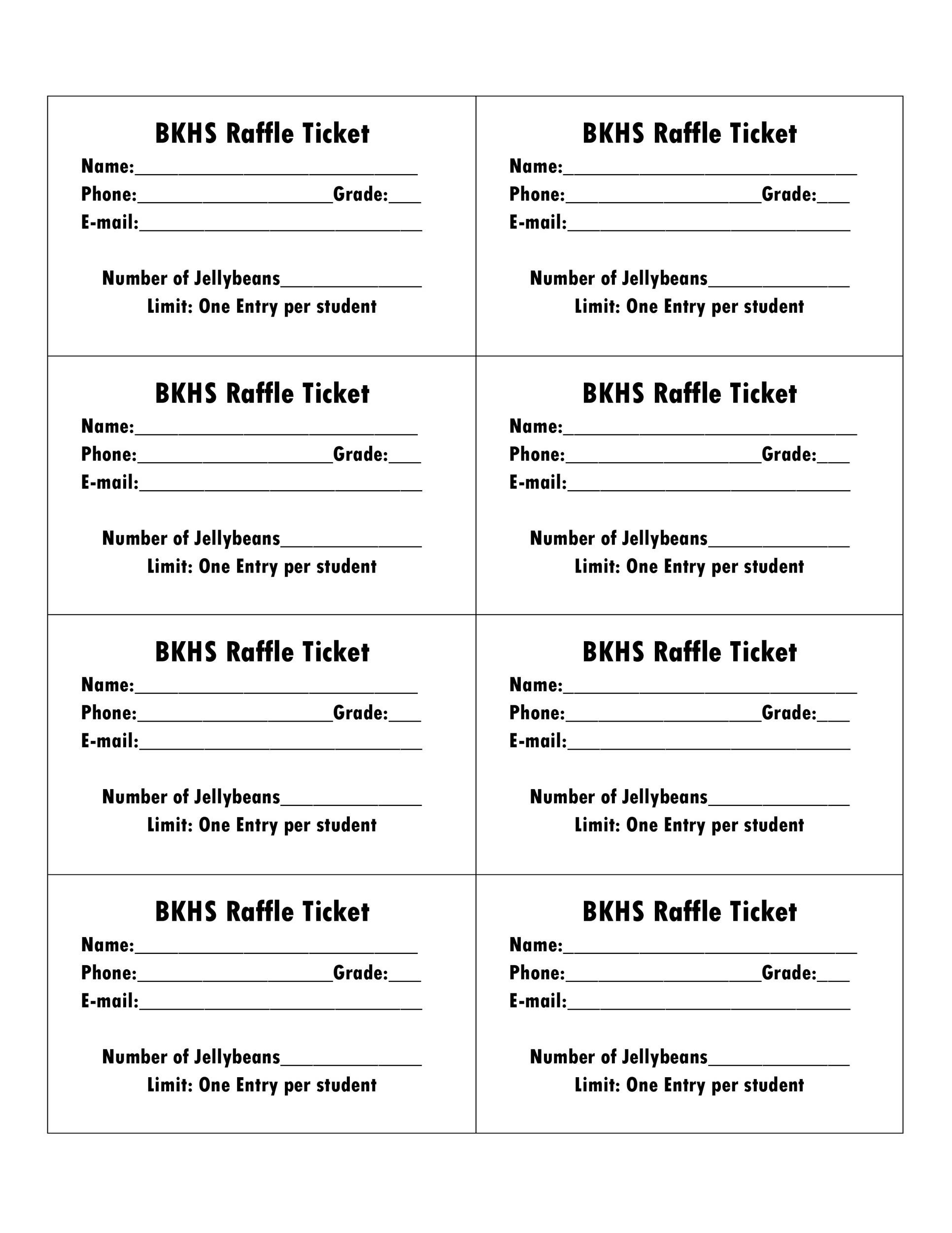 Raffle Tickets Printable - Printable Party Favors in Free Printable Raffle Ticket Template
