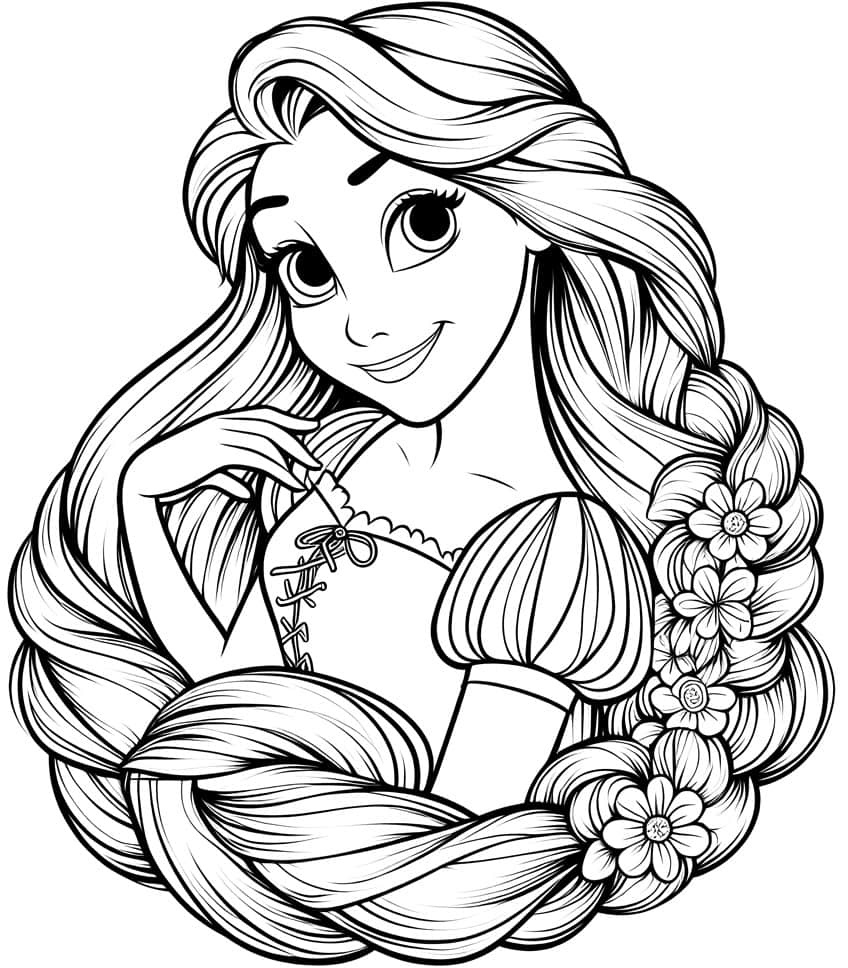 Rapunzel Tangled Coloring Pages - 37 Free Sheets inside Free Printable Tangled