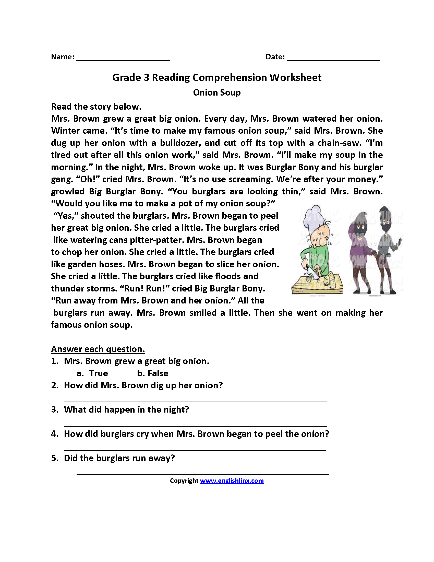 Reading Worksheets | Third Grade Reading Worksheets - Worksheets for Third Grade Reading Worksheets Free Printable