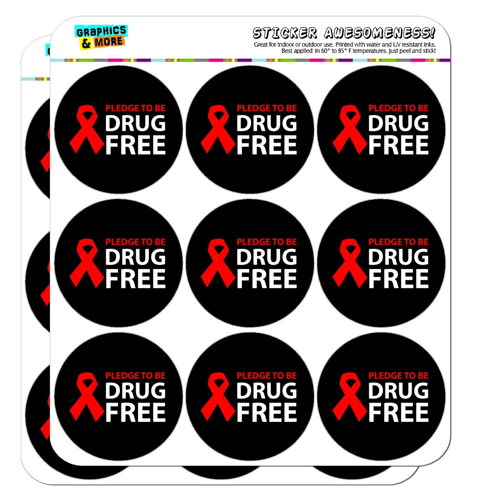 Red Ribbon Drug Free Pledge 2" Planner Calendar Scrapbooking for Free Printable Drug Free Pledge Cards