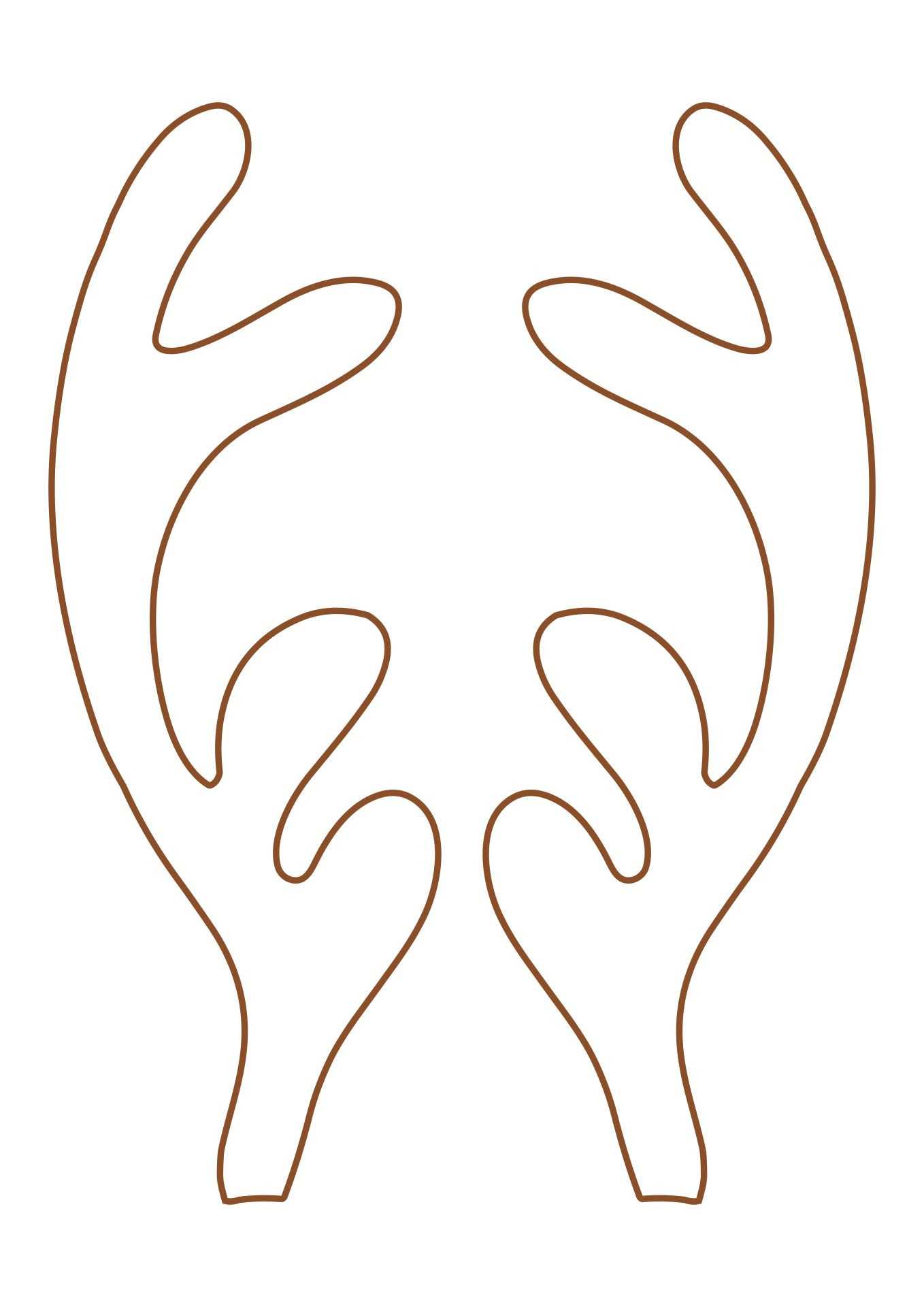 Reindeer Antlers Template Free Printable for Reindeer Antlers Template Free Printable
