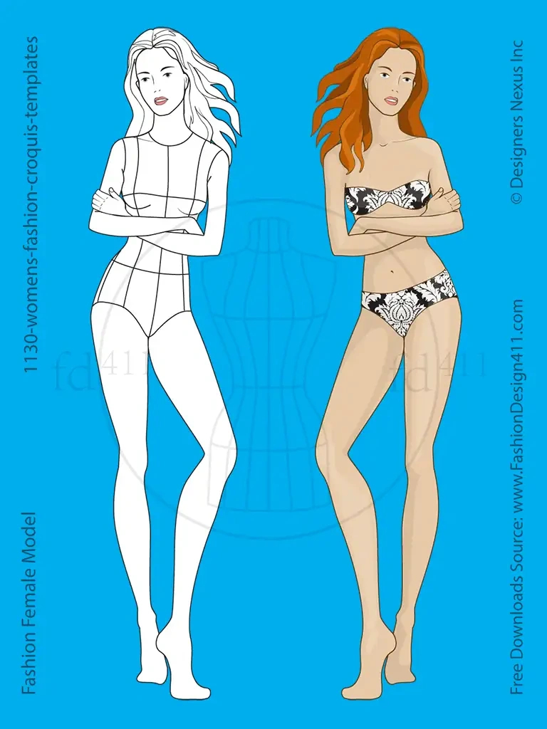 Rendered Archives - Fashiondesign411 inside Free Printable Fashion Model Templates