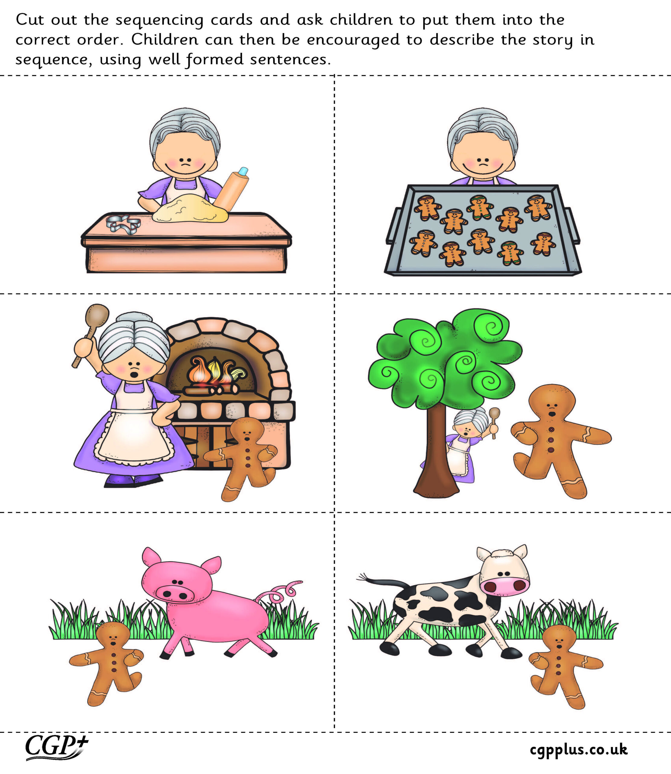 Retelling The Gingerbread Man With Sequencing Cards | Sara J intended for Free Printable Version Of The Gingerbread Man Story