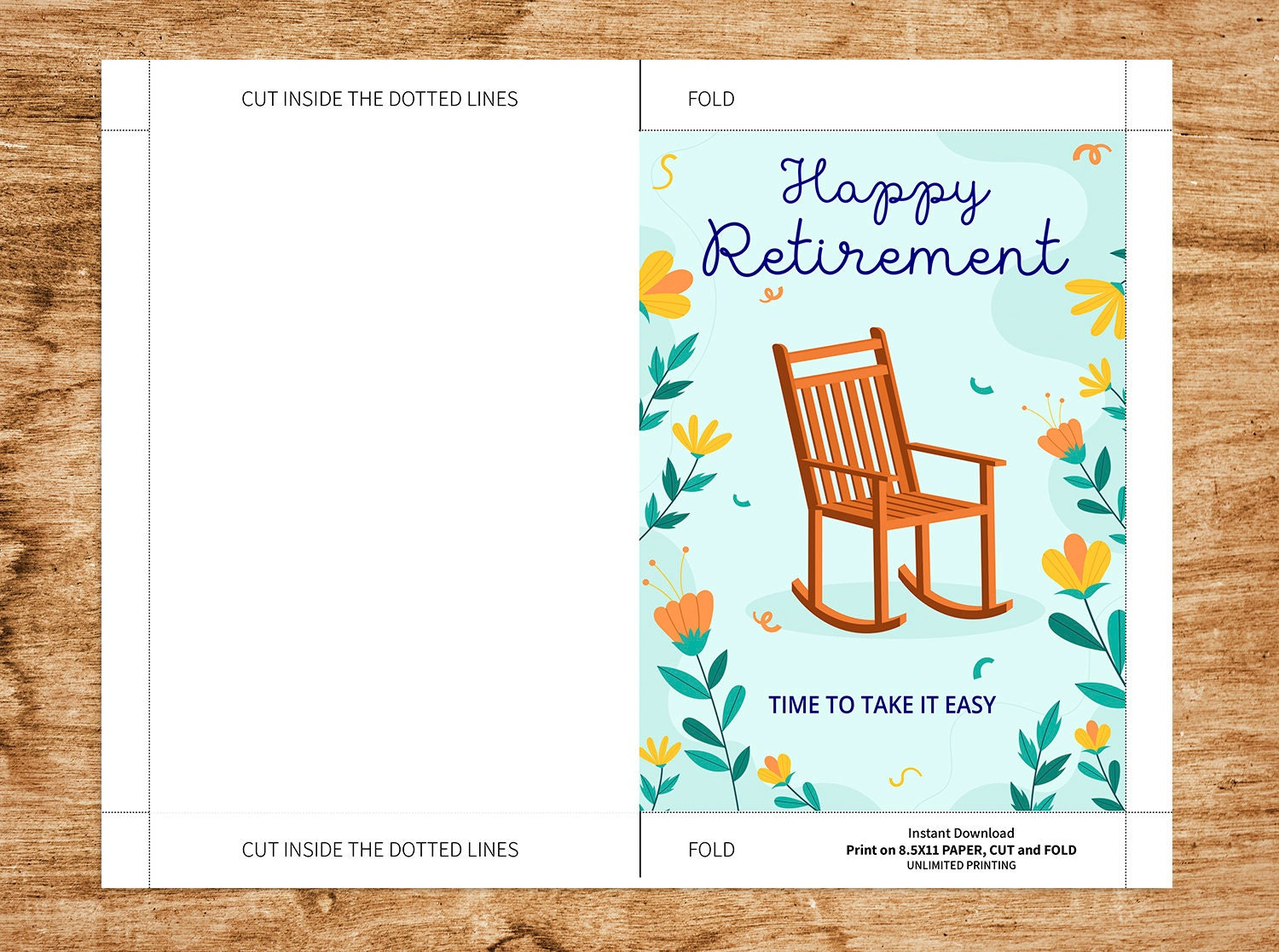 Retirement Card / Printable Retirement Card / Happy Retirement within Free Printable Retirement Cards