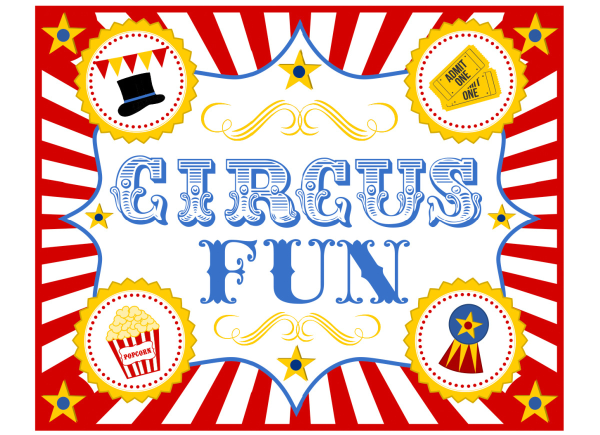 Retro Circus Party Printables (Free Download)! | Catch My Party in Free Printable Carnival Decorations