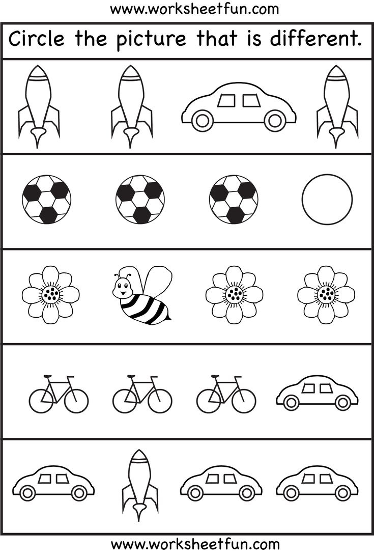 Same And Different – One Worksheet / Free Printable Worksheets with regard to Free Printable Same And Different Worksheets