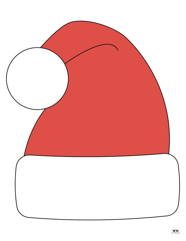 Santa Hat Templates & Coloring Pages - Free | Printabulls within Free Printable Santa Hat Patterns