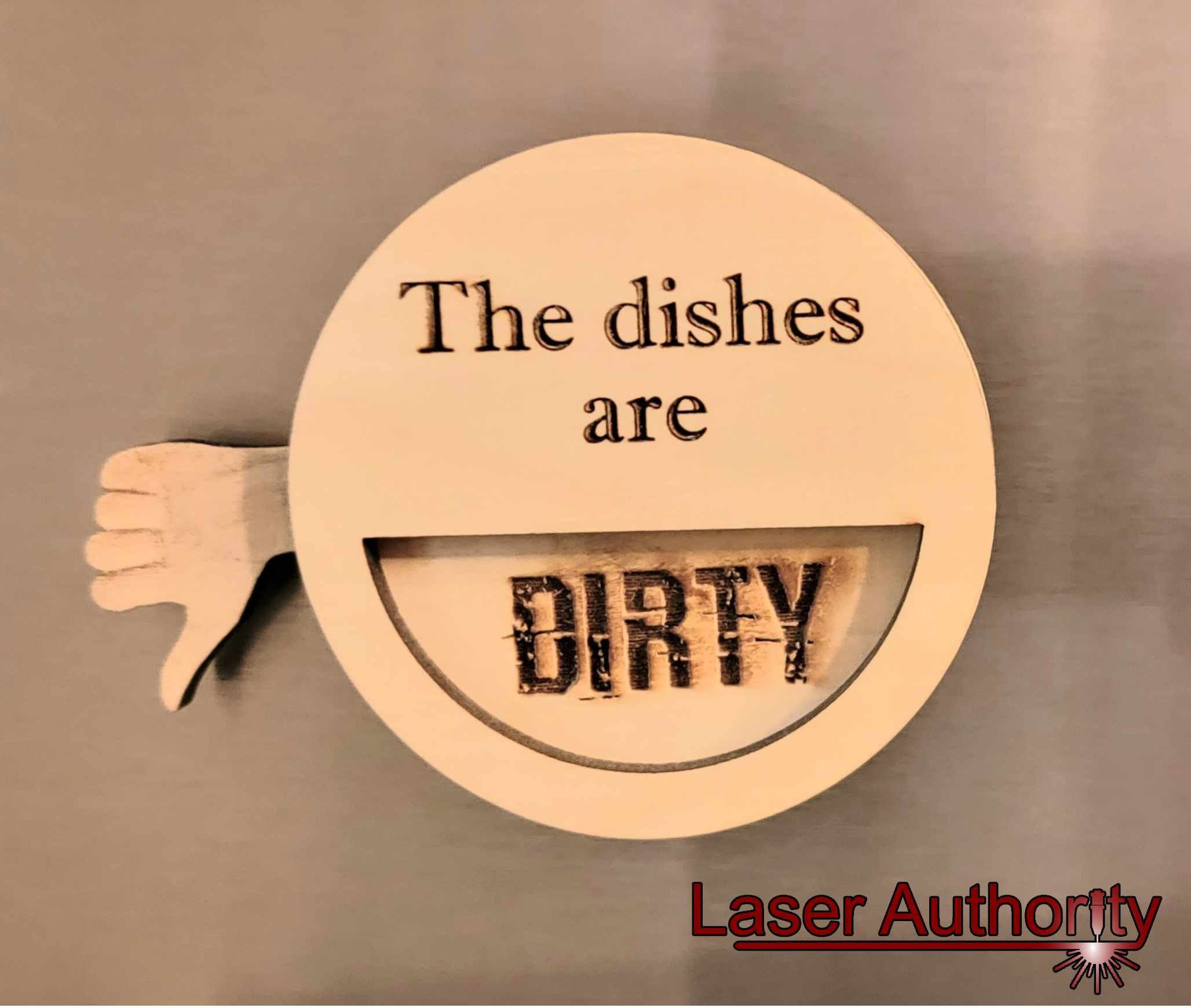 Sauber Dirty Dishwasher Magnet Schild: Laser Cut Datei (Digitaler intended for Free Printable Clean Dirty Dishwasher Sign