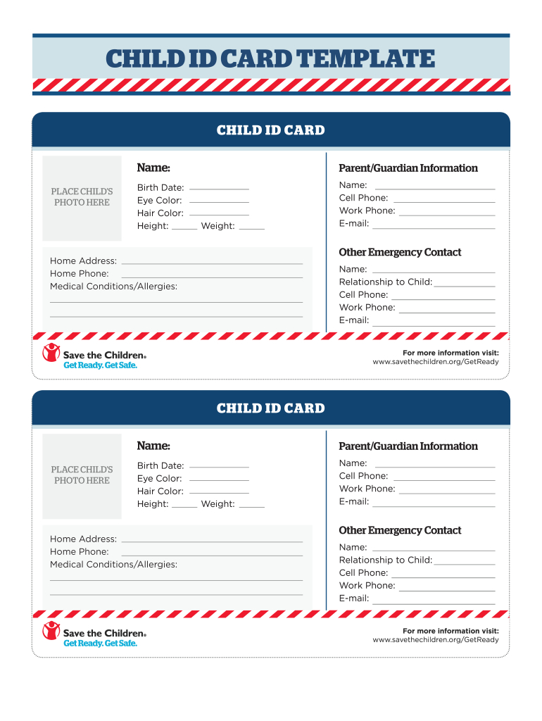 Save Form Children Child Id Card - Fill Online, Printable for Free Printable Child Identification Card