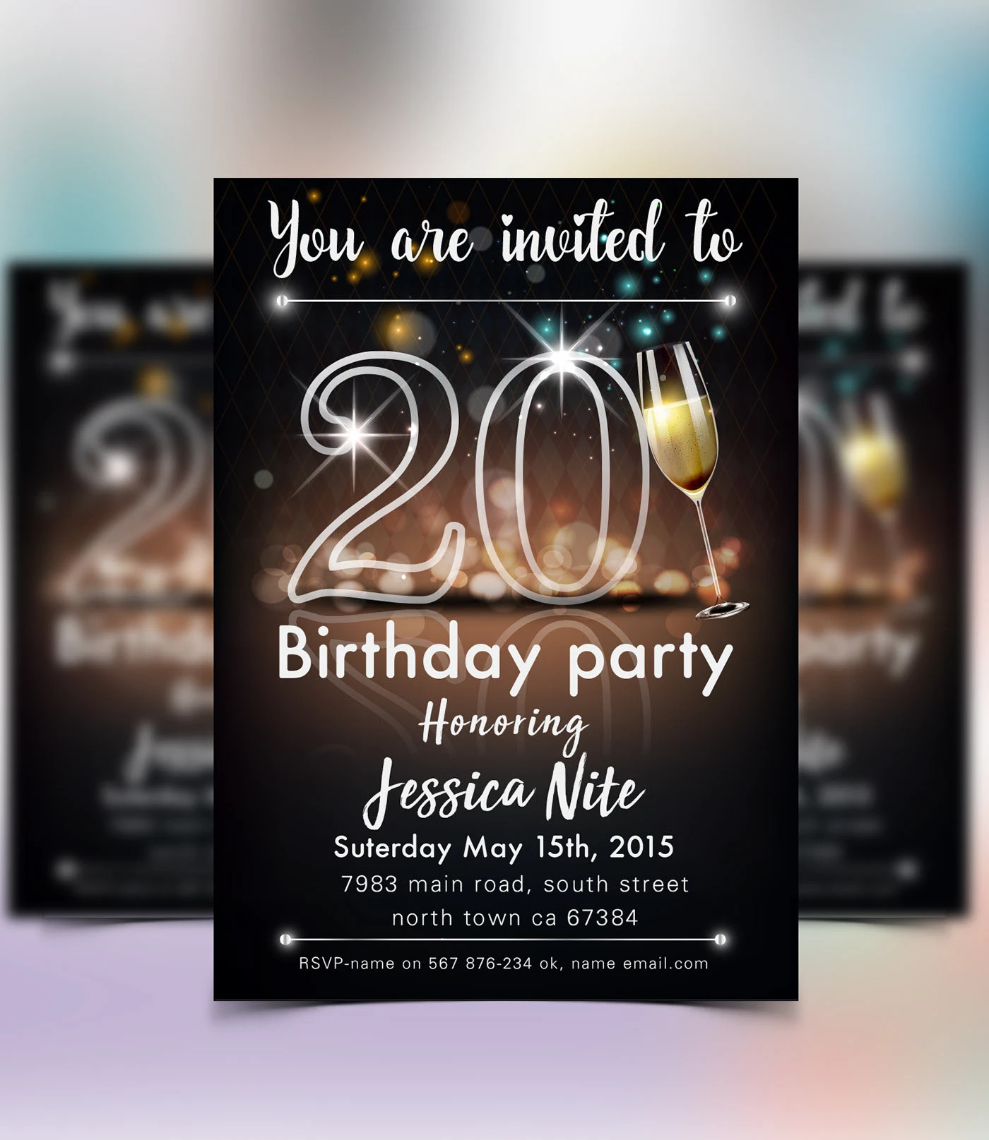 Save The Date, Birthday Invitation Template :: Behance within Free Printable Save The Date Birthday Invitations