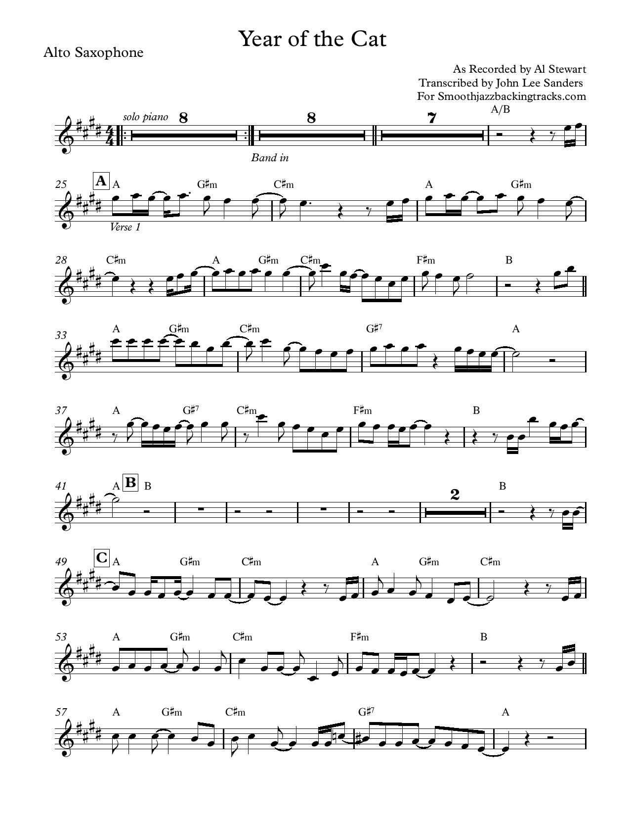 Sax Solo Sheet Music In Printable Pdf within Free Printable Alto Saxophone Sheet Music