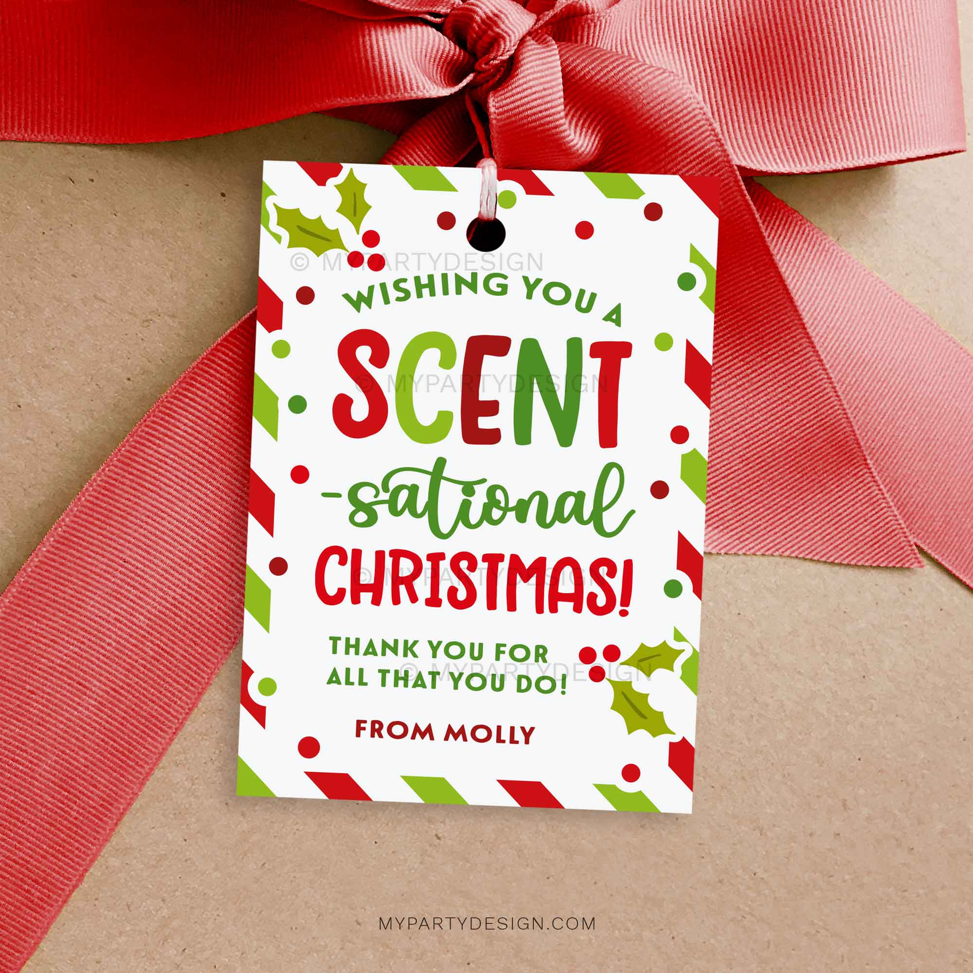Scent-Sational Christmas Gift Tag, Printable Pdf - My Party Design within Scentsational Teacher Free Printable