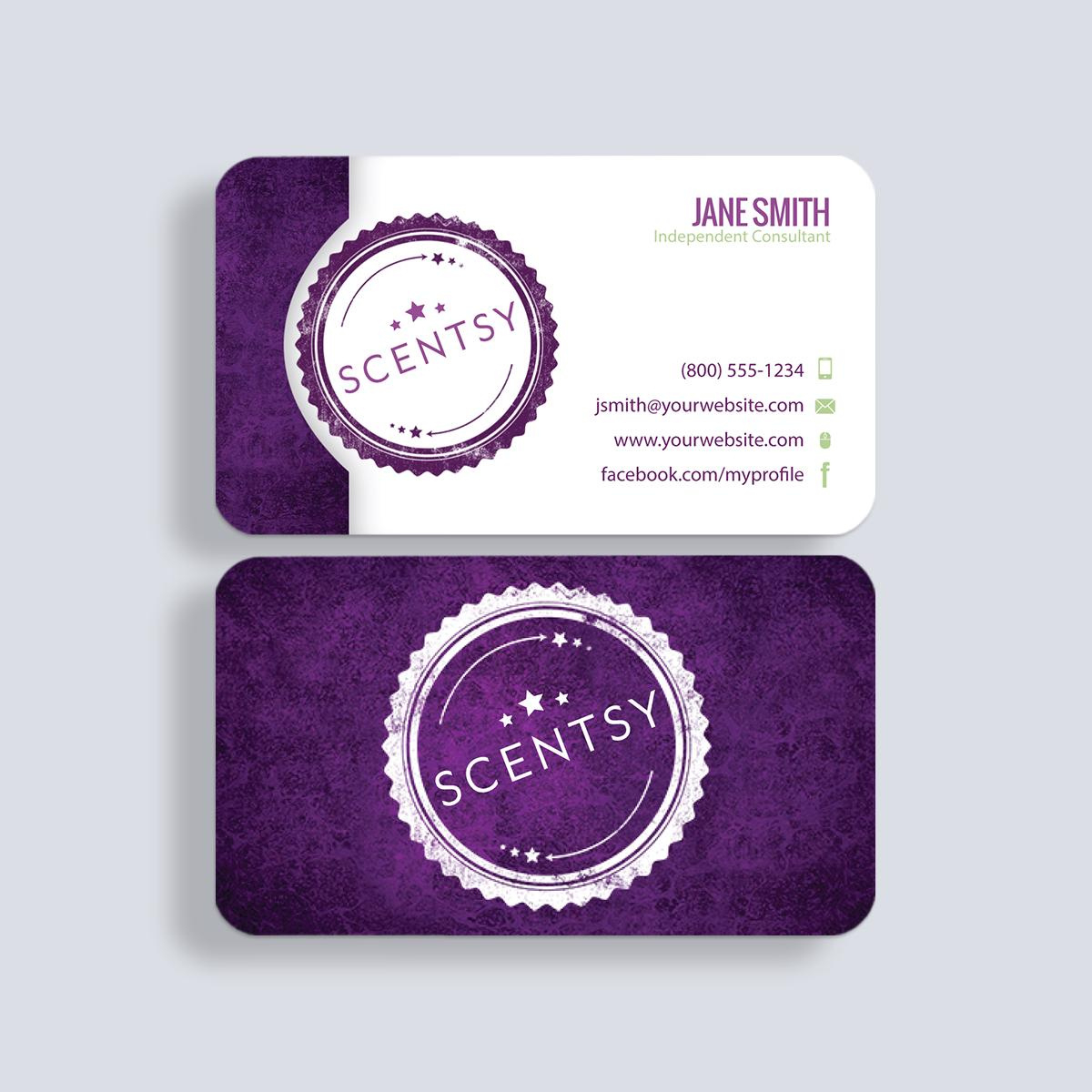 Scentsy Business Card - Independent Consultant Business Card inside Free Printable Scentsy Business Cards