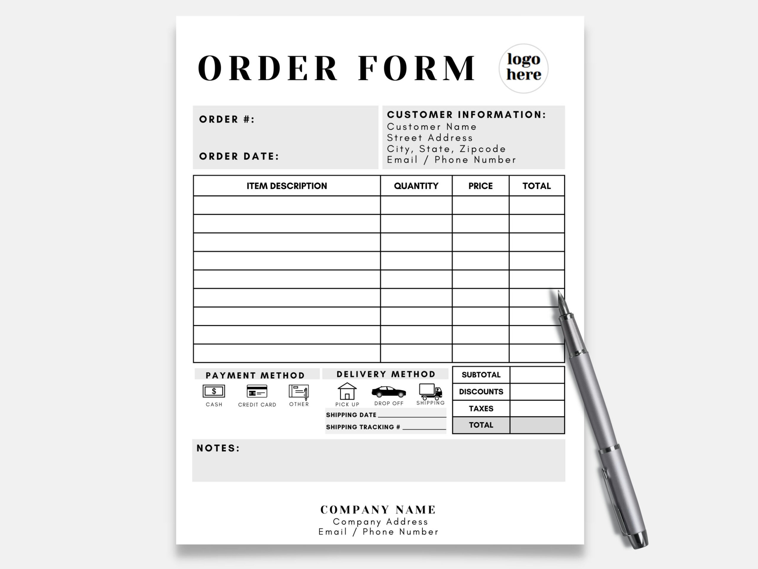 Scentsy Order Form - Etsy.de with regard to Free Printable Scentsy Order Forms