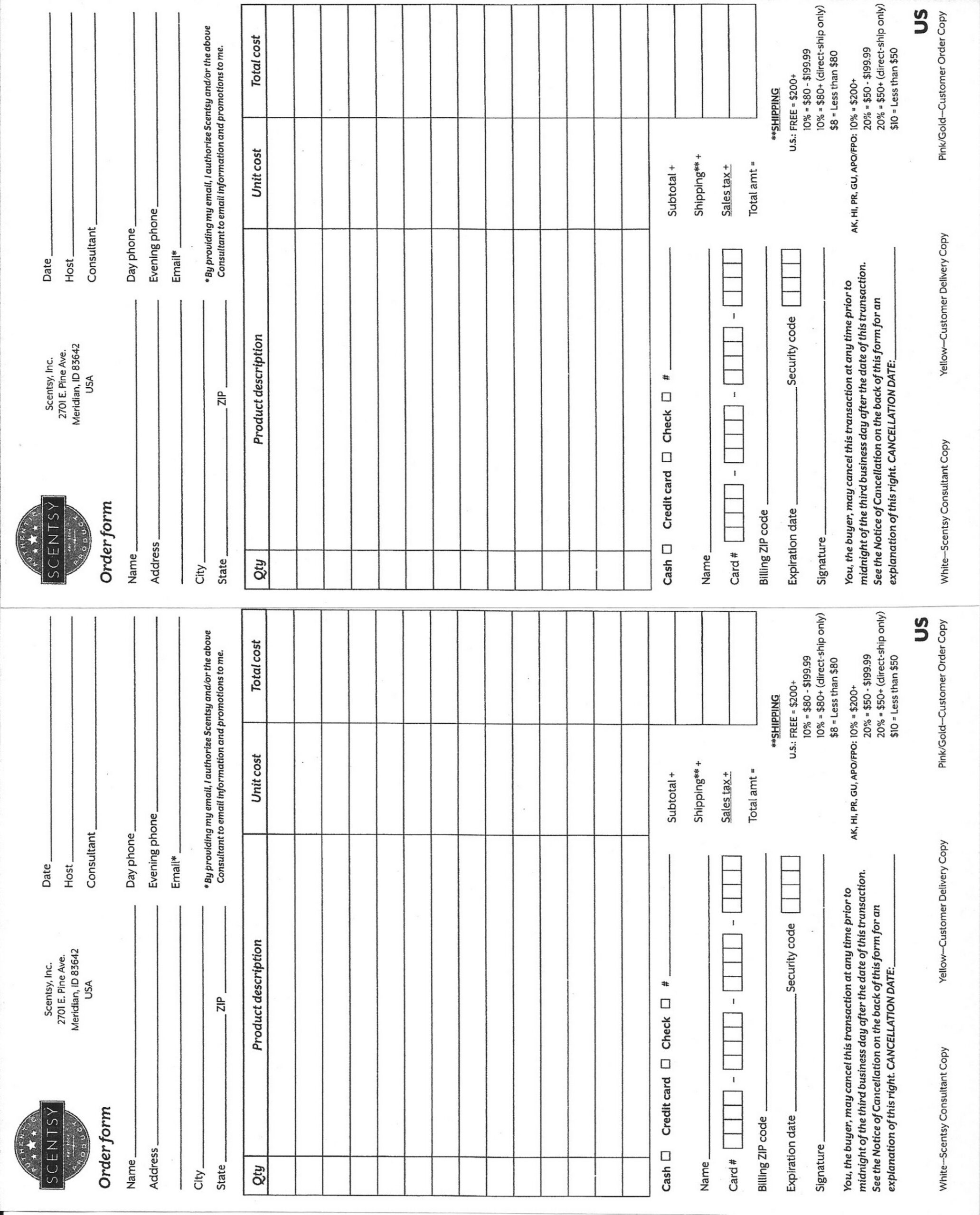 Scentsy - Order Form - Page 1 - Created With Publitas with regard to Free Printable Scentsy Order Forms