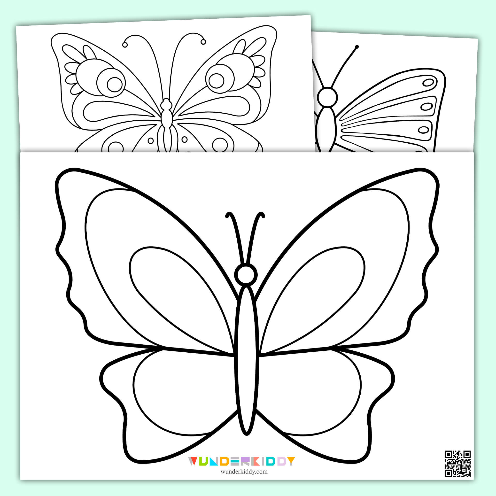 Schmetterling-Druckvorlagen Und Malvorlagen Für Vorschulkinder with Free Printable Butterfly Cutouts
