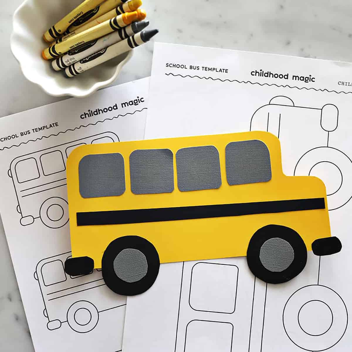 School Bus Template - in Free Printable School Bus Template