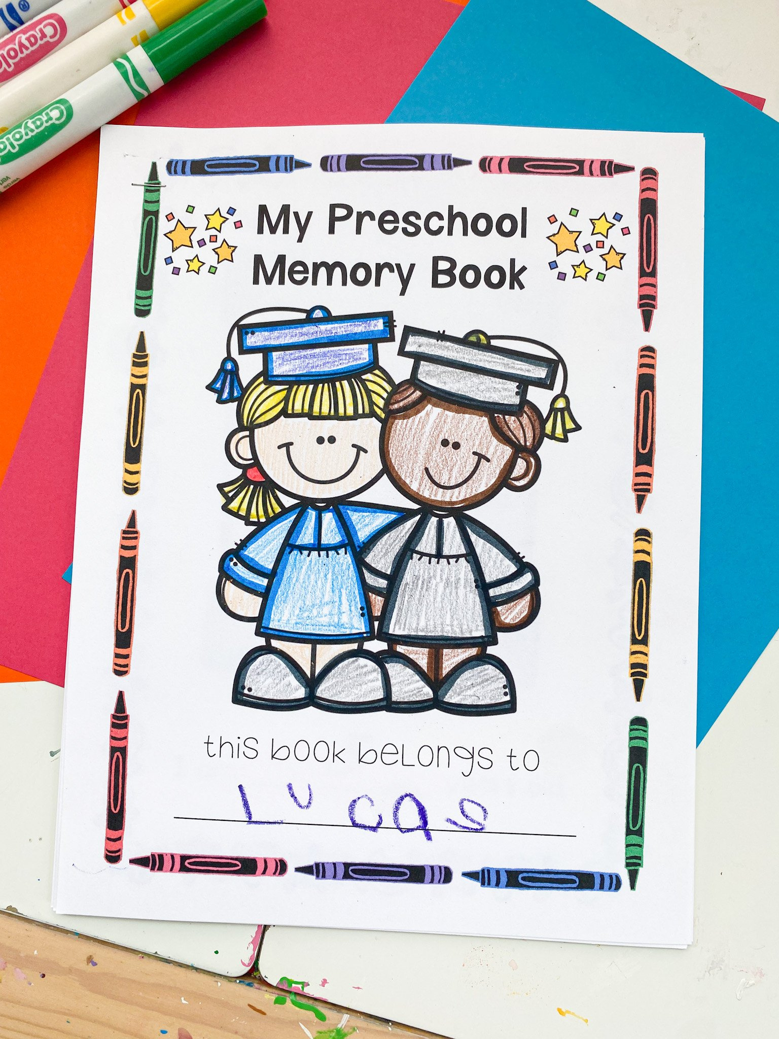 School Themed Printables - Abcdee Learning inside Free Printable Preschool Memory Book
