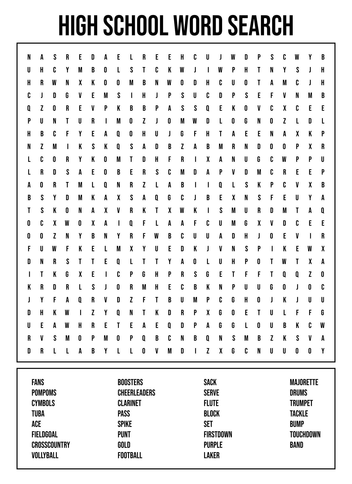 School Word Search Puzzles - 10 Free Pdf Printables | Printablee intended for Free Printable Word Search Puzzles For High School Students