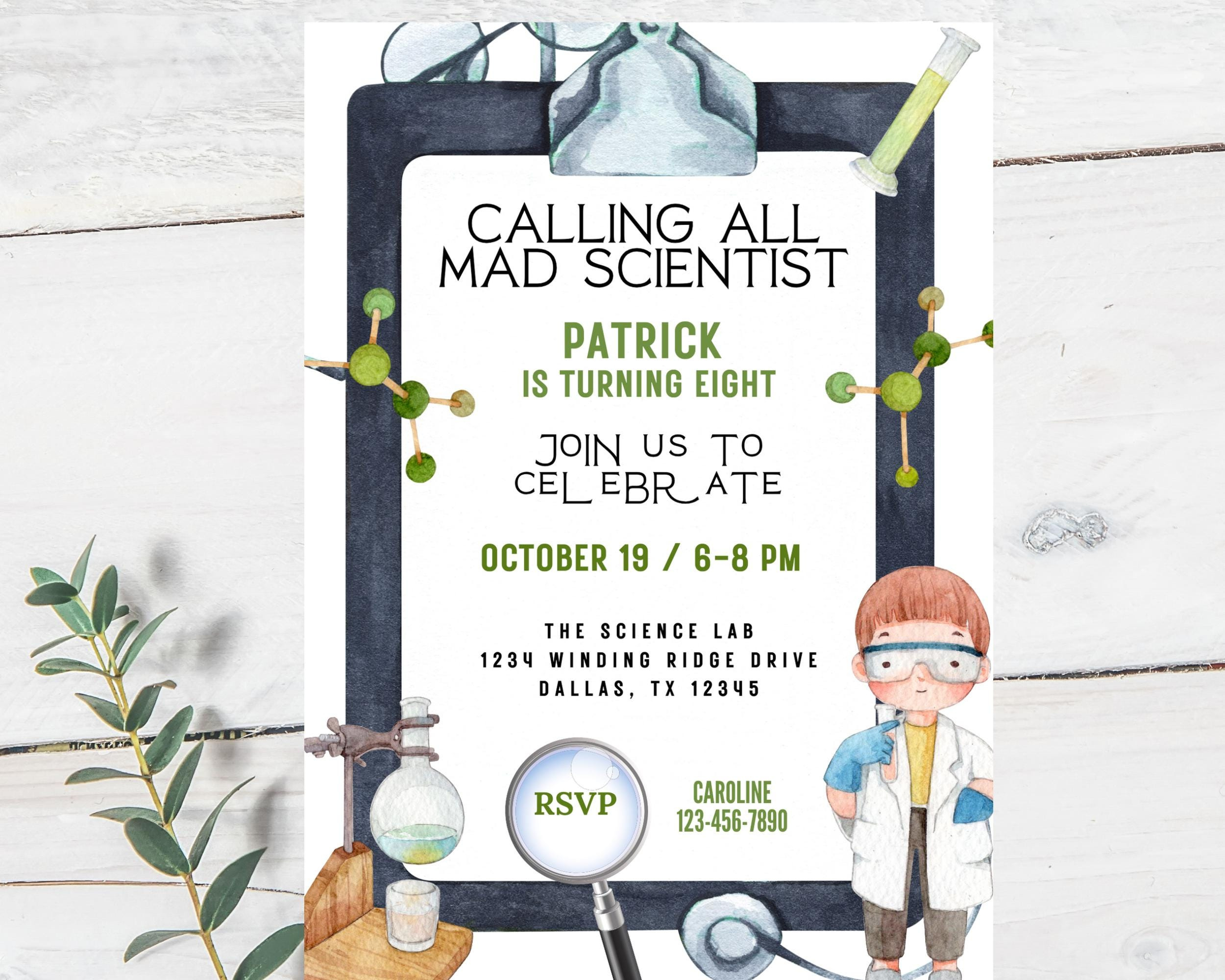 Science Party Invitation, Mad Scientist Invitations, Mad Science intended for Free Printable Science Birthday Party Invitations