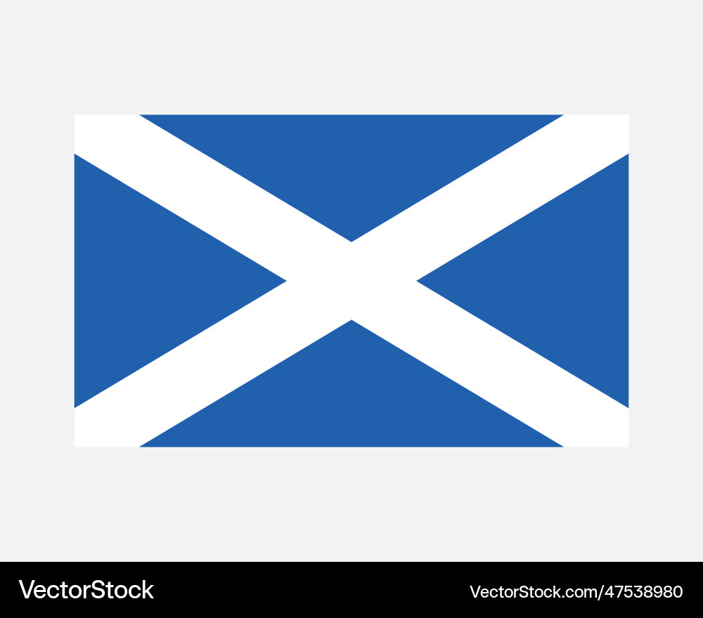 Scotland Flag - Saltire Royalty Free Vector Image within Free Printable Scottish Flag