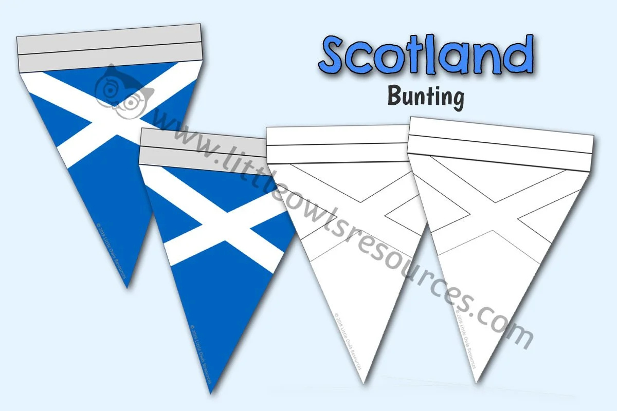 Scottish Flag/Saltire Display Bunting | Eyfs & Ks1 (Includes with regard to Free Printable Scottish Flag