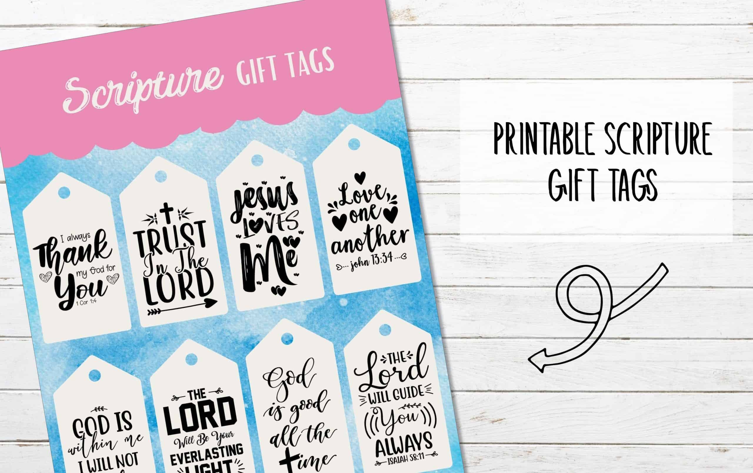 Scripture Gift Tags - My Printable Faith - Worksheets Library with Free Printable Bible Verse Labels