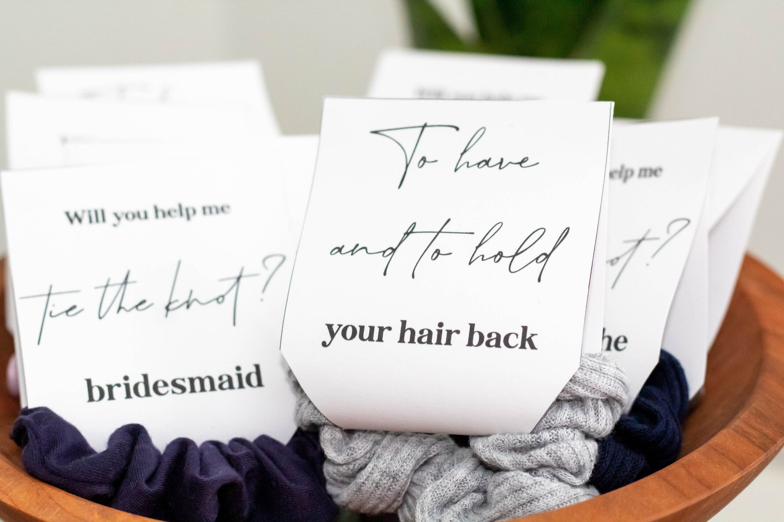 Scrunchie Tag Bundle - Bridesmaid Proposal - Printable Tag in To Have And To Hold Your Hair Back Free Printable