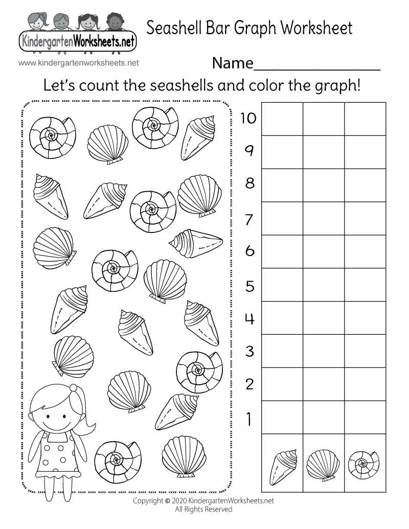 Seashell Bar Graph Worksheet - Free Printable, Digital, & Pdf inside Free Printable Graphs For Kindergarten