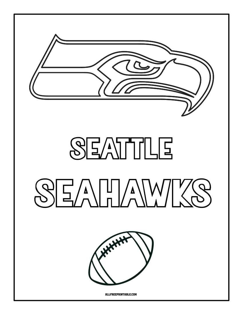 Seattle Seahawks Logo Coloring Page – Free Printable regarding Free Printable Seahawks Coloring Pages
