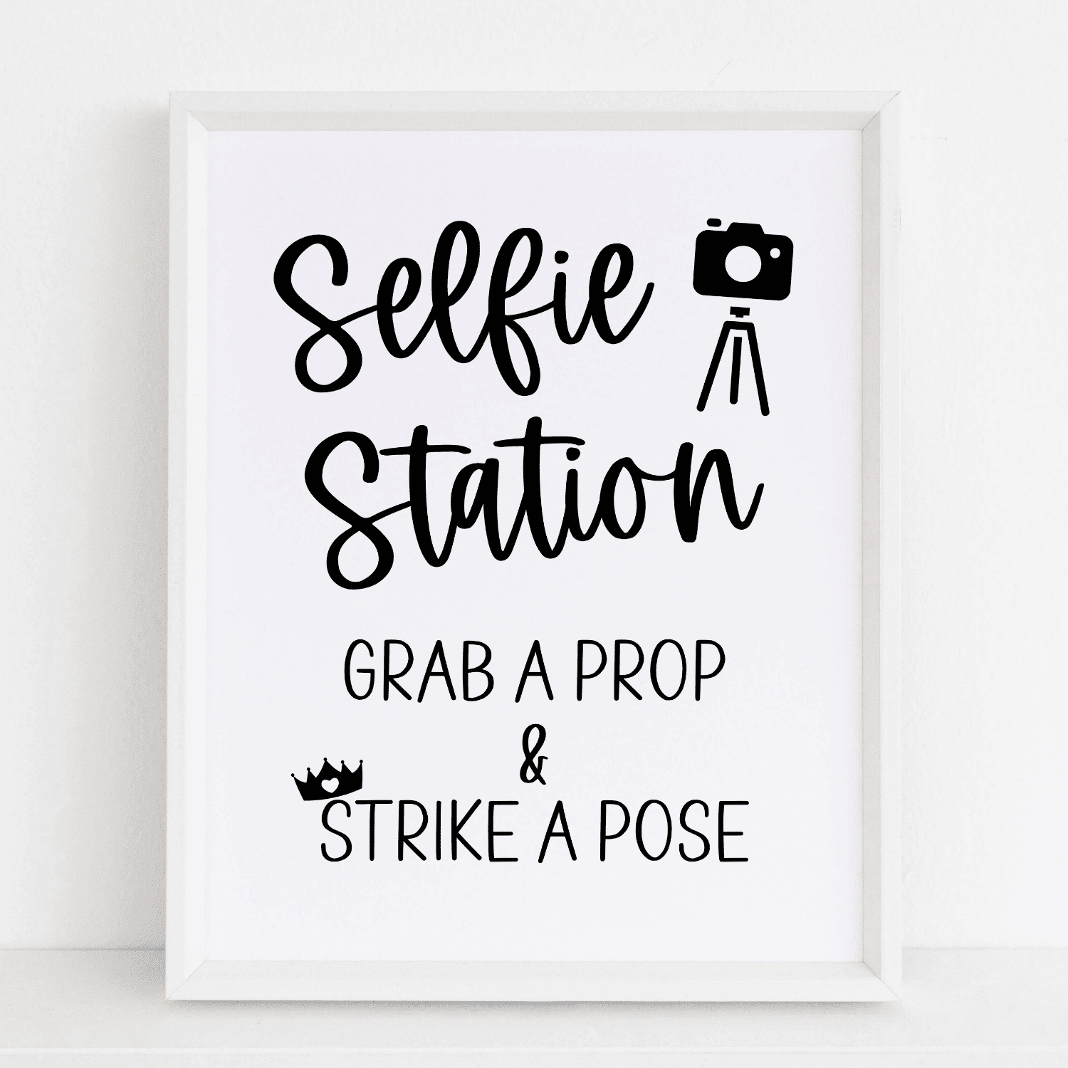Selfie Station Sign (Classic) - Modern Moh with Selfie Station Free Printable
