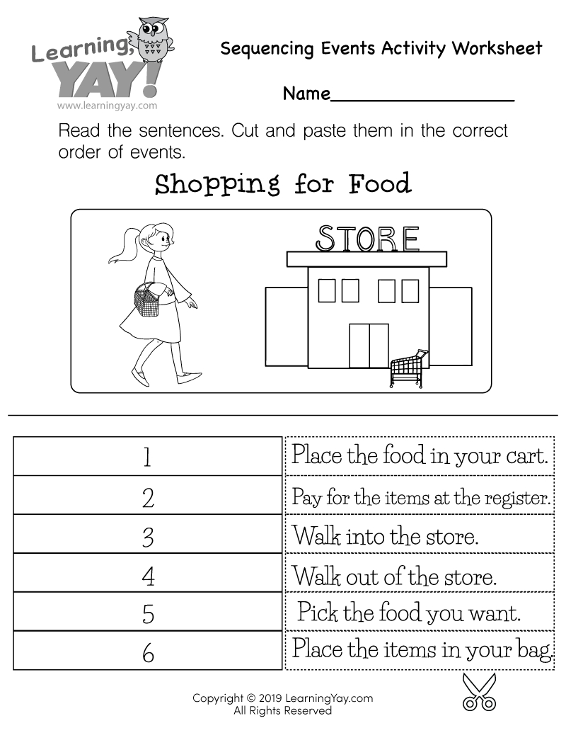 Sequencing Events Activity Worksheet For 1St Grade (Free Printable) throughout Free Printable Sequencing Worksheets 2Nd Grade