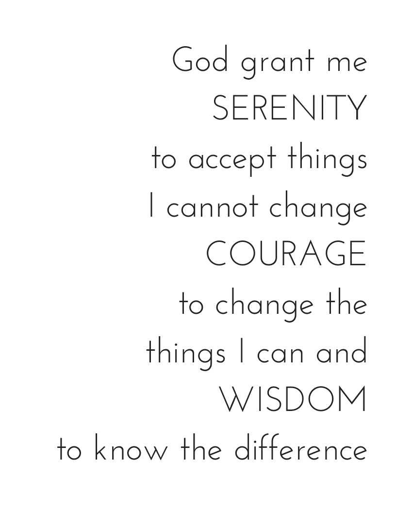 Serenity Prayer Printable - Hungry Happy Home for Free Printable Serenity Prayer