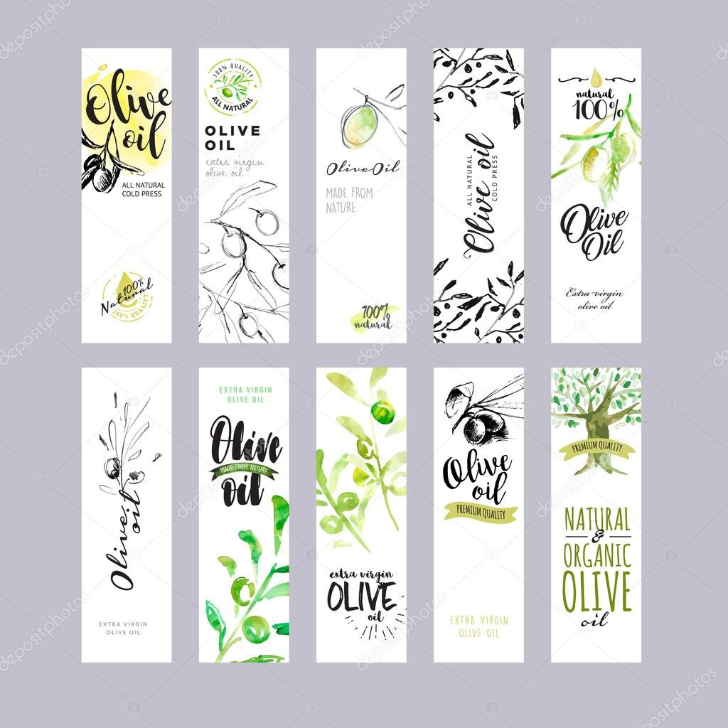 Set Of Olive Oil Labels Stock Vector©Variant 113765876 within Free Printable Olive Oil Labels