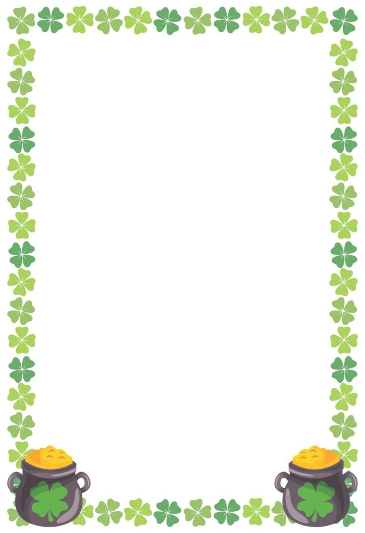 Shamrock Border - 12 Free Pdf Printables | Printablee throughout Free Printable St Patricks Day Stationery