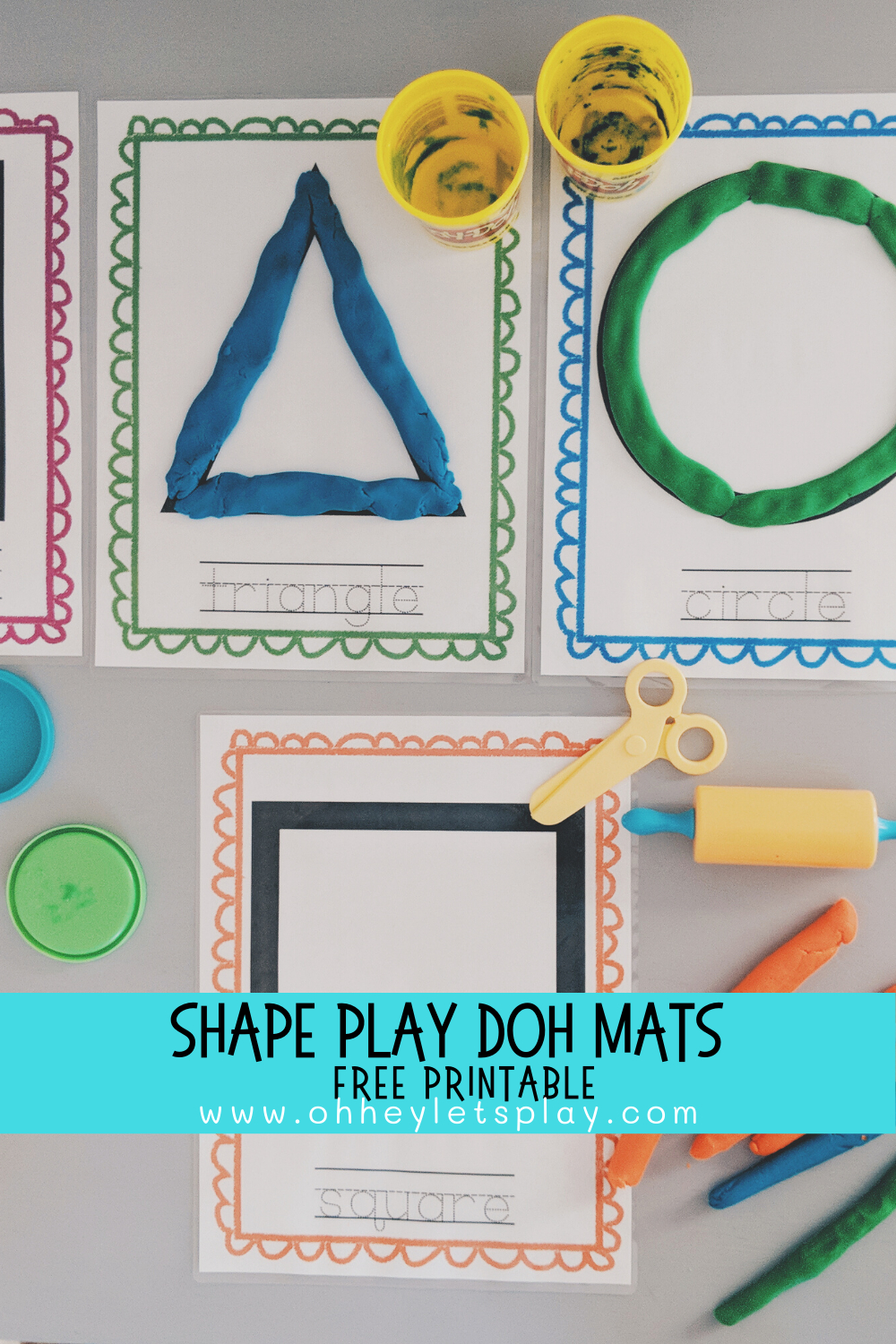 Shape Play Doh Mats — Oh Hey Let'S Play pertaining to Free Printable Playdough Mats