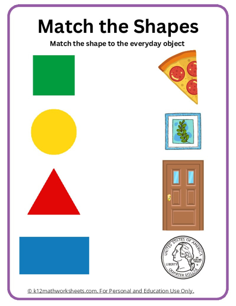 Shapes Worksheets with Free Printable Shapes Worksheets For Kindergarten