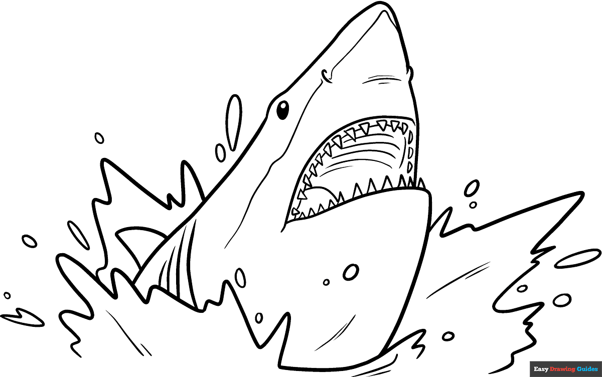 Shark Head Coloring Page | Easy Drawing Guides with regard to Free Printable Shark Coloring Pages