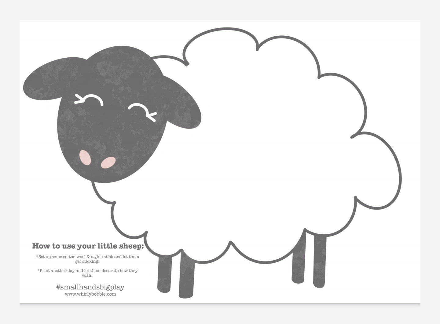 Sheep Sticking Activity - Free Printable — Whirlybobble with regard to Free Printable Pictures Of Sheep
