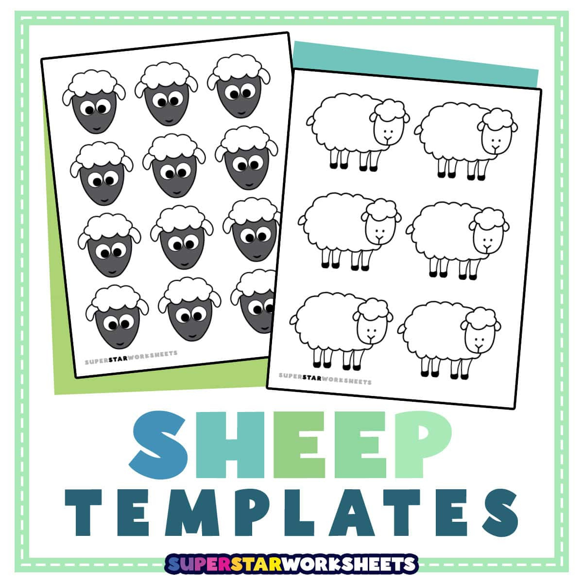 Sheep Template (Free Printables) - Superstar Worksheets with regard to Free Printable Pictures Of Sheep