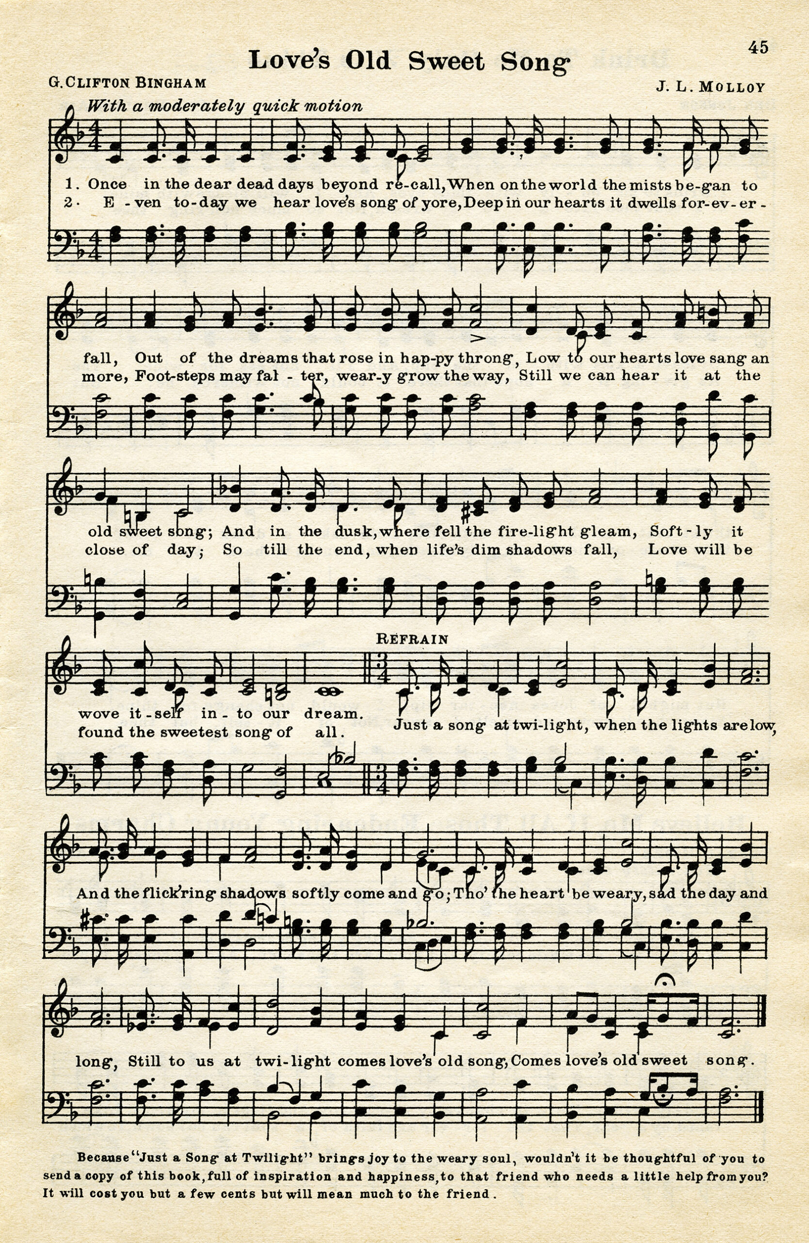 Sheet Music Archives - Page 3 Of 3 - The Old Design Shop inside Free Printable Sheet Music Lyrics